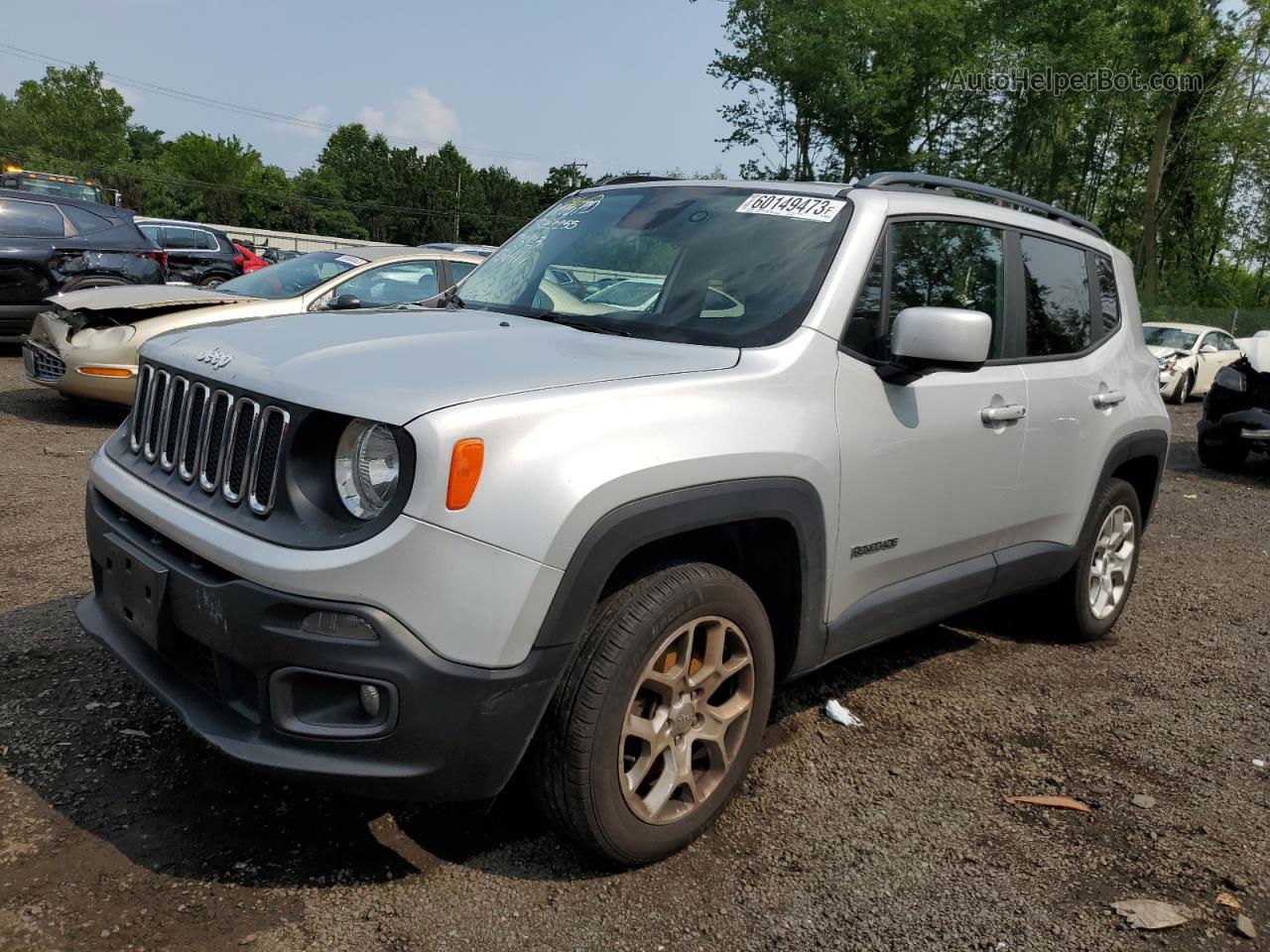 2017 Jeep Renegade Latitude Silver vin: ZACCJBBB2HPF56417