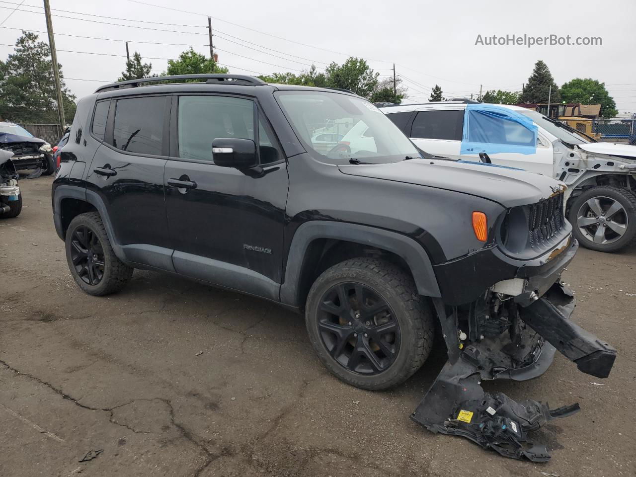 2017 Jeep Renegade Latitude Черный vin: ZACCJBBB2HPG00495