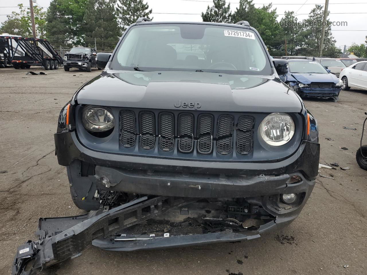 2017 Jeep Renegade Latitude Black vin: ZACCJBBB2HPG00495