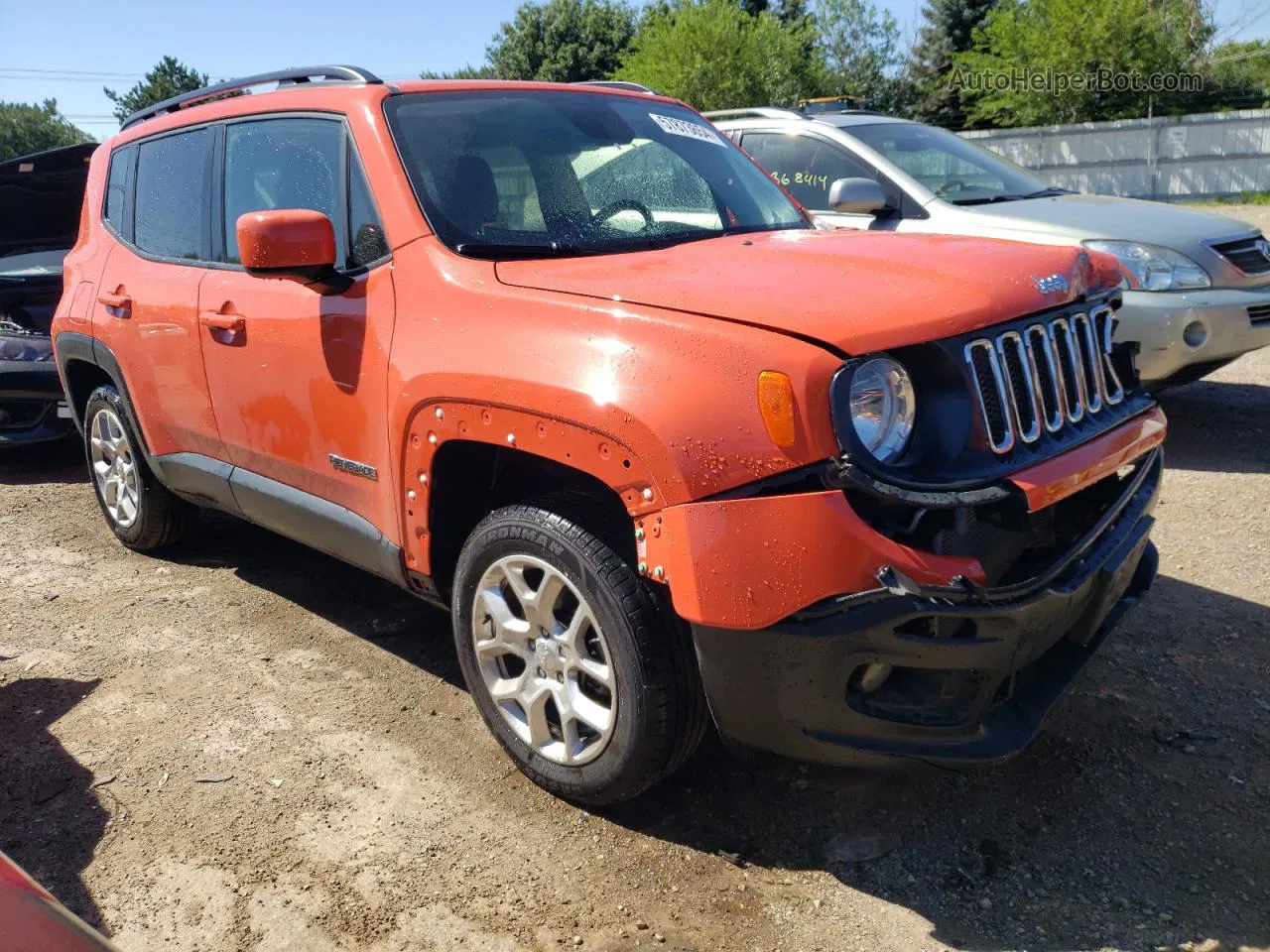 2017 Jeep Renegade Latitude Orange vin: ZACCJBBB2HPG34162