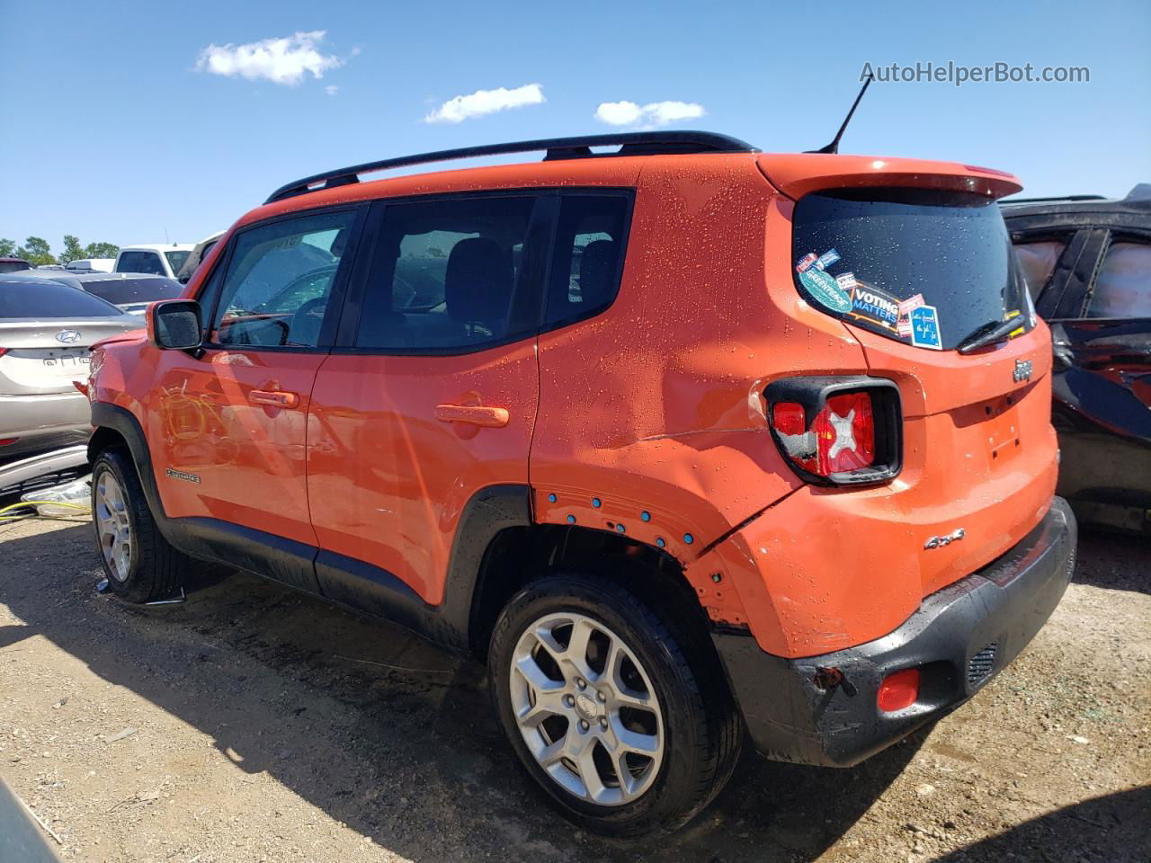 2017 Jeep Renegade Latitude Orange vin: ZACCJBBB2HPG34162