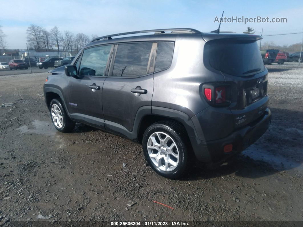 2018 Jeep Renegade Latitude 4x4 Gray vin: ZACCJBBB2JPJ09492