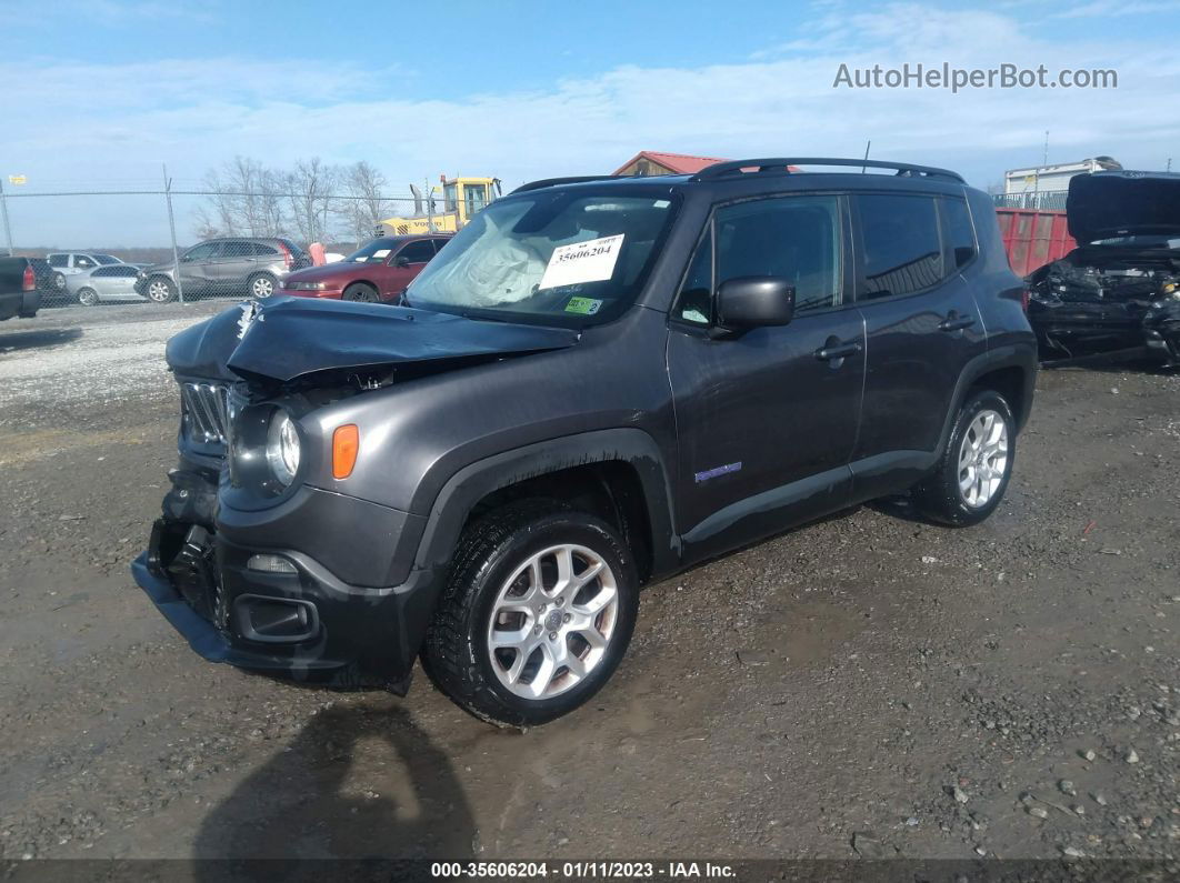 2018 Jeep Renegade Latitude 4x4 Gray vin: ZACCJBBB2JPJ09492