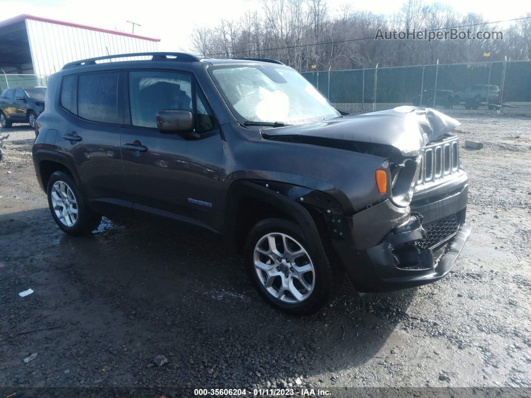 2018 Jeep Renegade Latitude 4x4 Gray vin: ZACCJBBB2JPJ09492