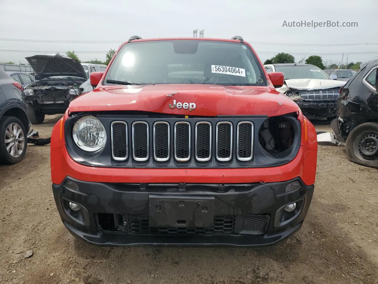 2018 Jeep Renegade Latitude Красный vin: ZACCJBBB2JPJ28902