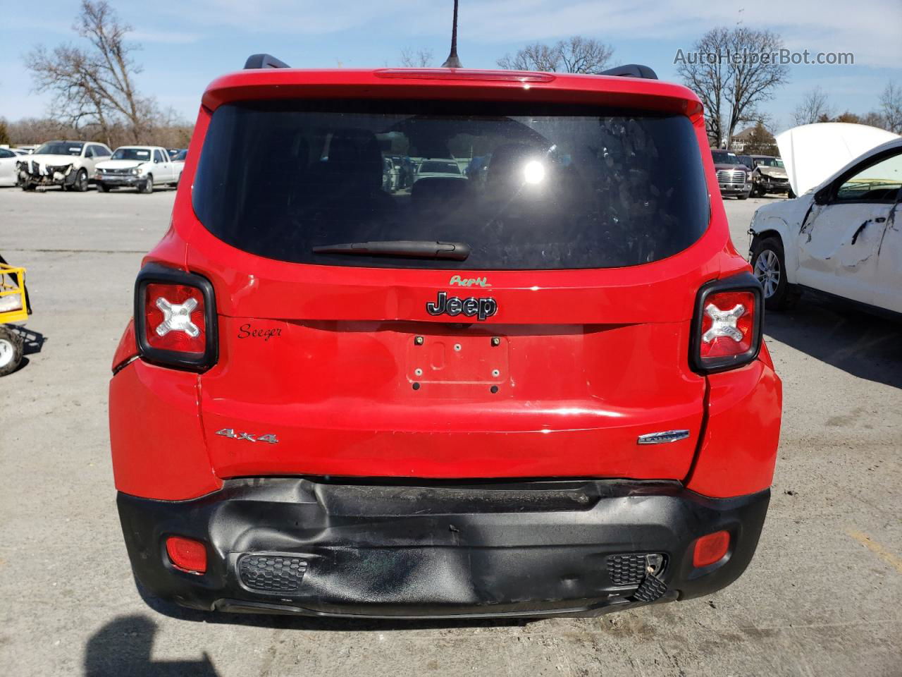 2017 Jeep Renegade Latitude Red vin: ZACCJBBB3HPF39271