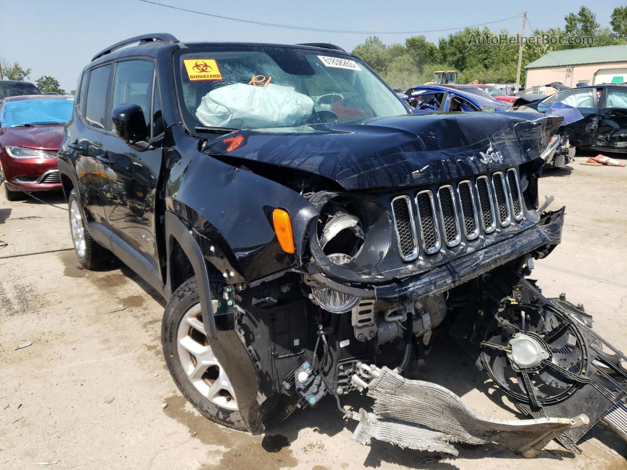 2017 Jeep Renegade Latitude Черный vin: ZACCJBBB3HPG32386