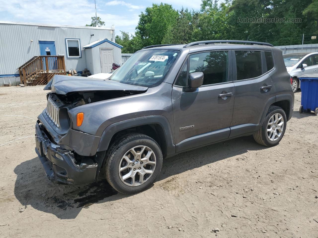 2017 Jeep Renegade Latitude Gray vin: ZACCJBBB6HPG22211