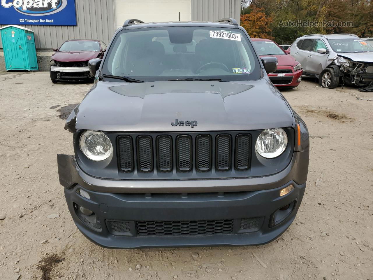 2018 Jeep Renegade Latitude Серый vin: ZACCJBBB6JPH28633