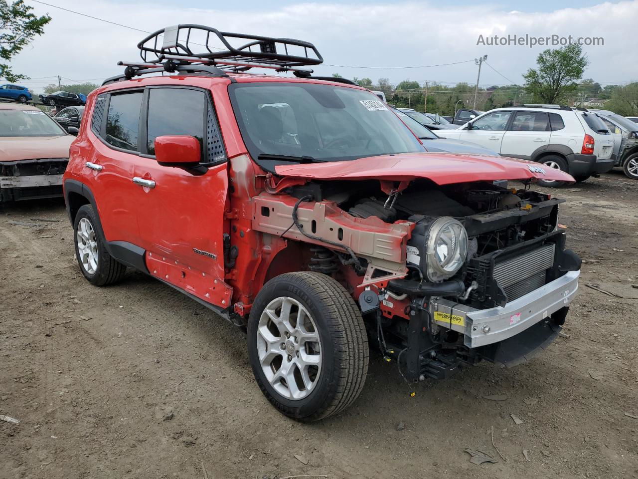 2018 Jeep Renegade Latitude Red vin: ZACCJBBB6JPH85883