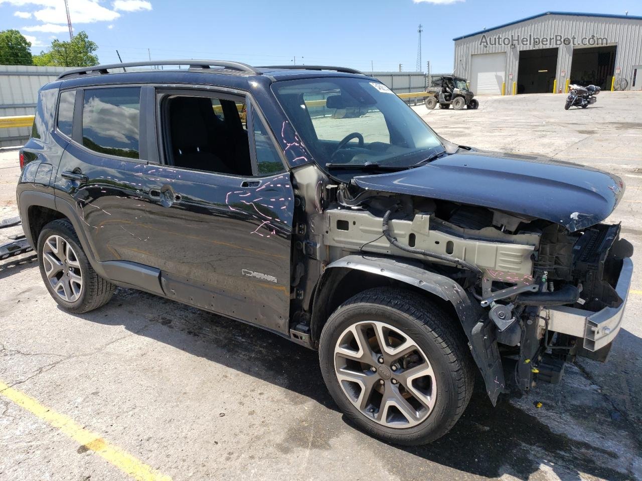 2017 Jeep Renegade Latitude Black vin: ZACCJBBB7HPE72660