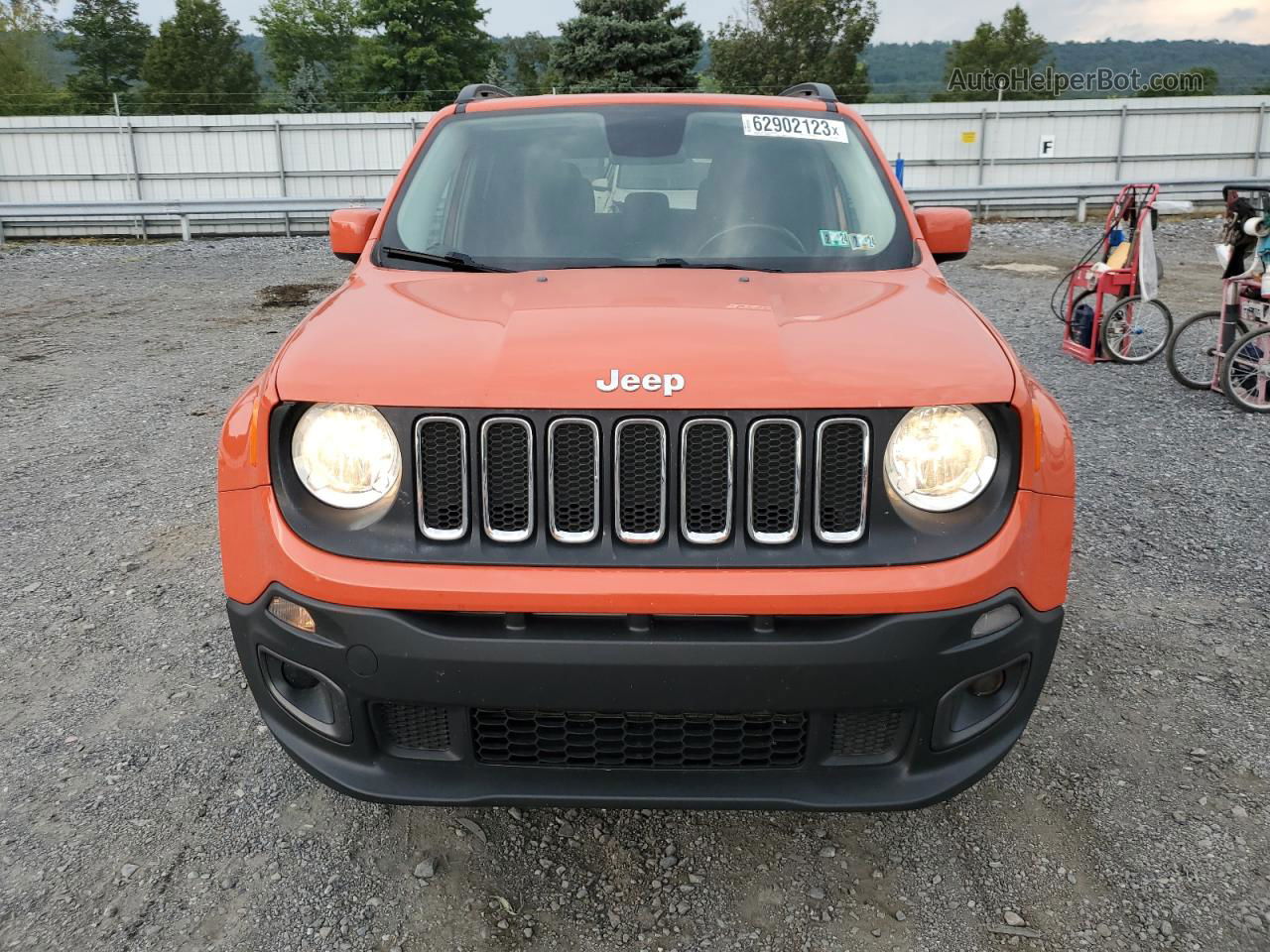 2017 Jeep Renegade Latitude Orange vin: ZACCJBBB7HPG13193