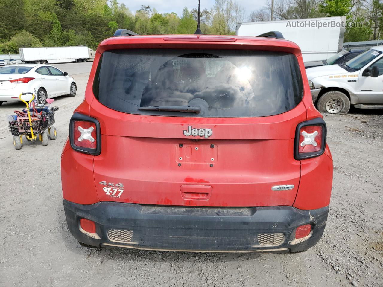 2018 Jeep Renegade Latitude Red vin: ZACCJBBB7JPH03983