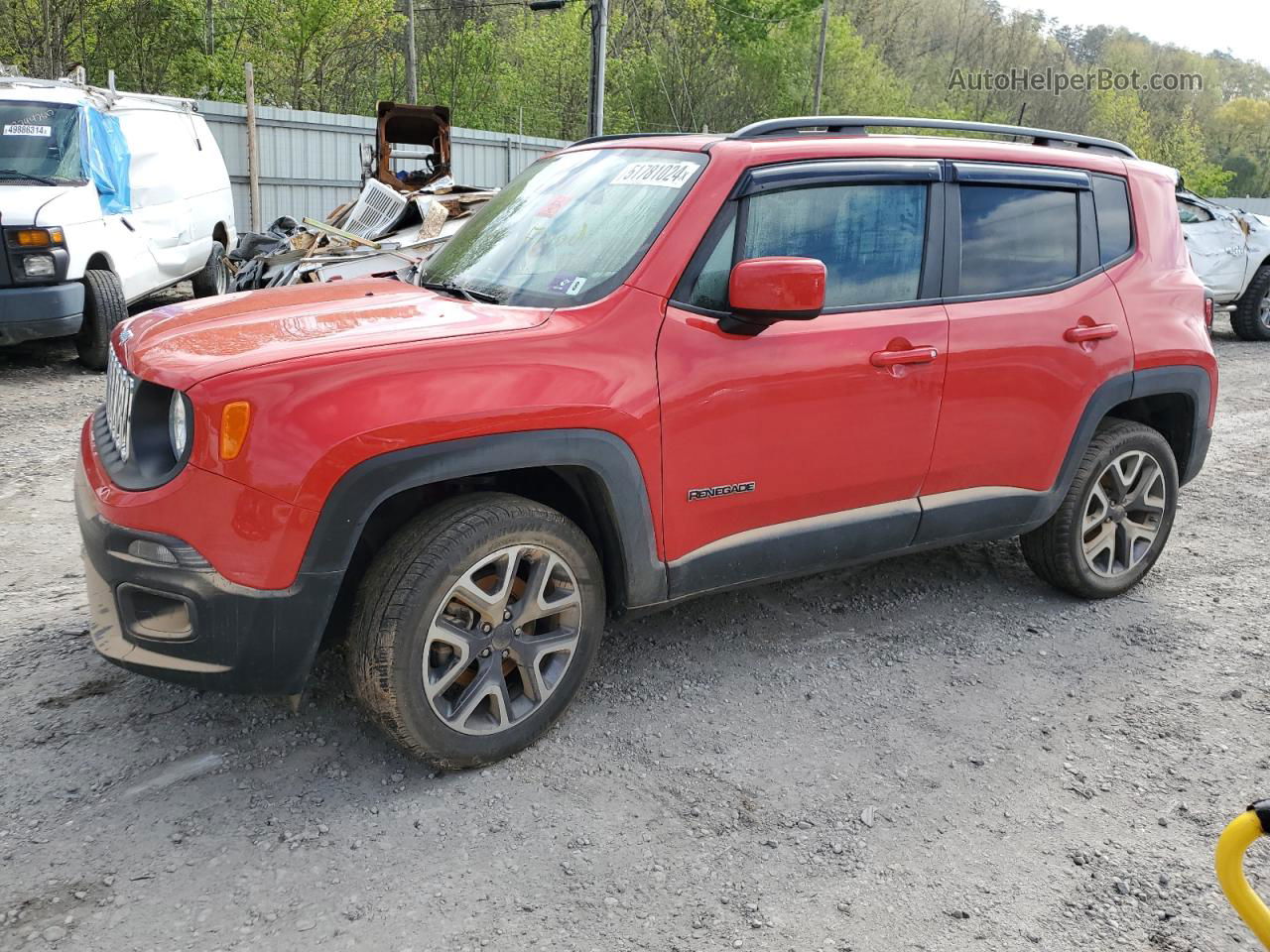 2018 Jeep Renegade Latitude Red vin: ZACCJBBB7JPH03983