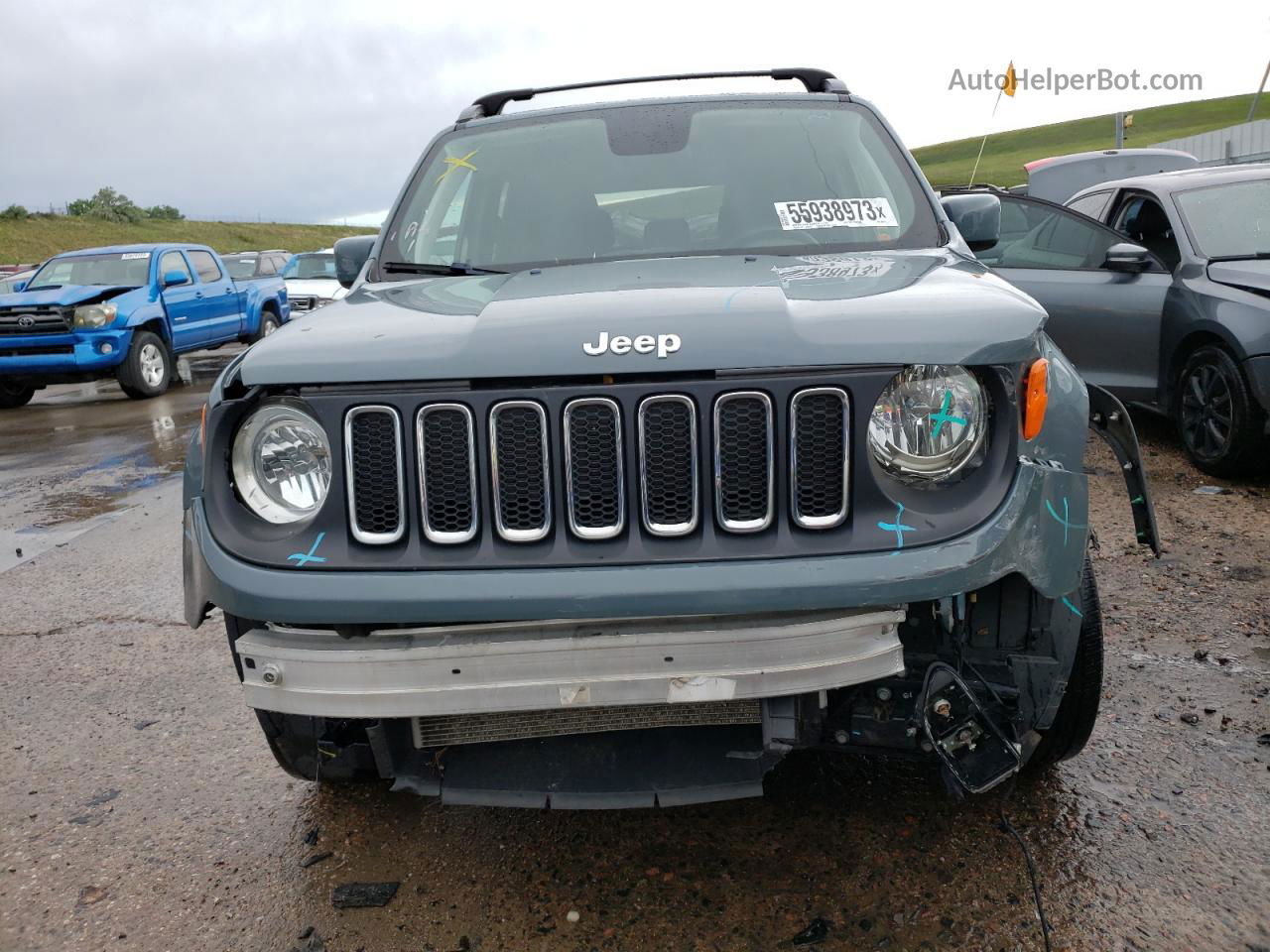 2018 Jeep Renegade Latitude Серый vin: ZACCJBBB7JPH82071