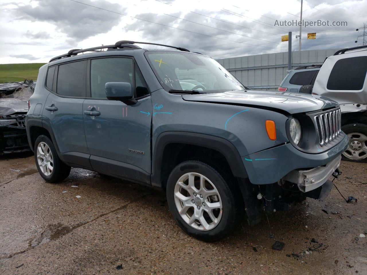 2018 Jeep Renegade Latitude Серый vin: ZACCJBBB7JPH82071