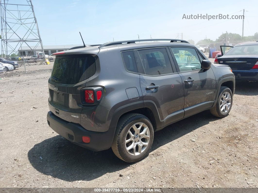 2018 Jeep Renegade Latitude 4x4 Gray vin: ZACCJBBB7JPJ32833