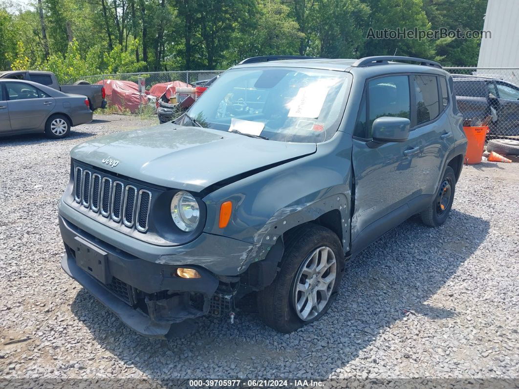 2017 Jeep Renegade Latitude 4x4 Gray vin: ZACCJBBB8HPF43705