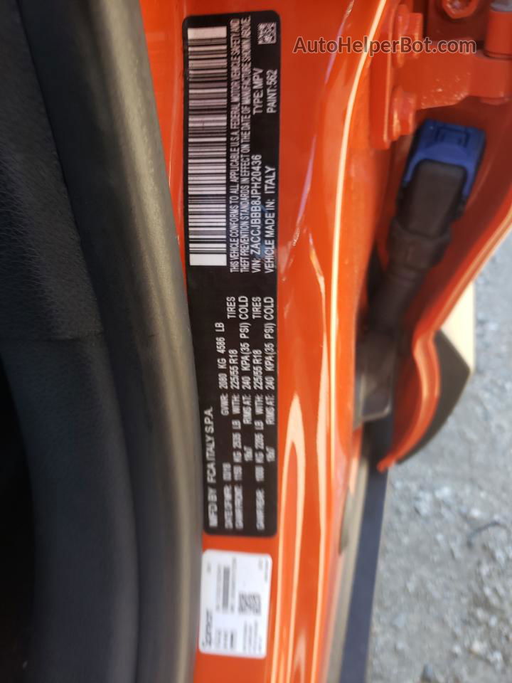 2018 Jeep Renegade Latitude Orange vin: ZACCJBBB8JPH20436