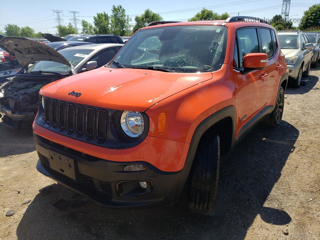 2018 Jeep Renegade Latitude Orange vin: ZACCJBBB8JPH20436