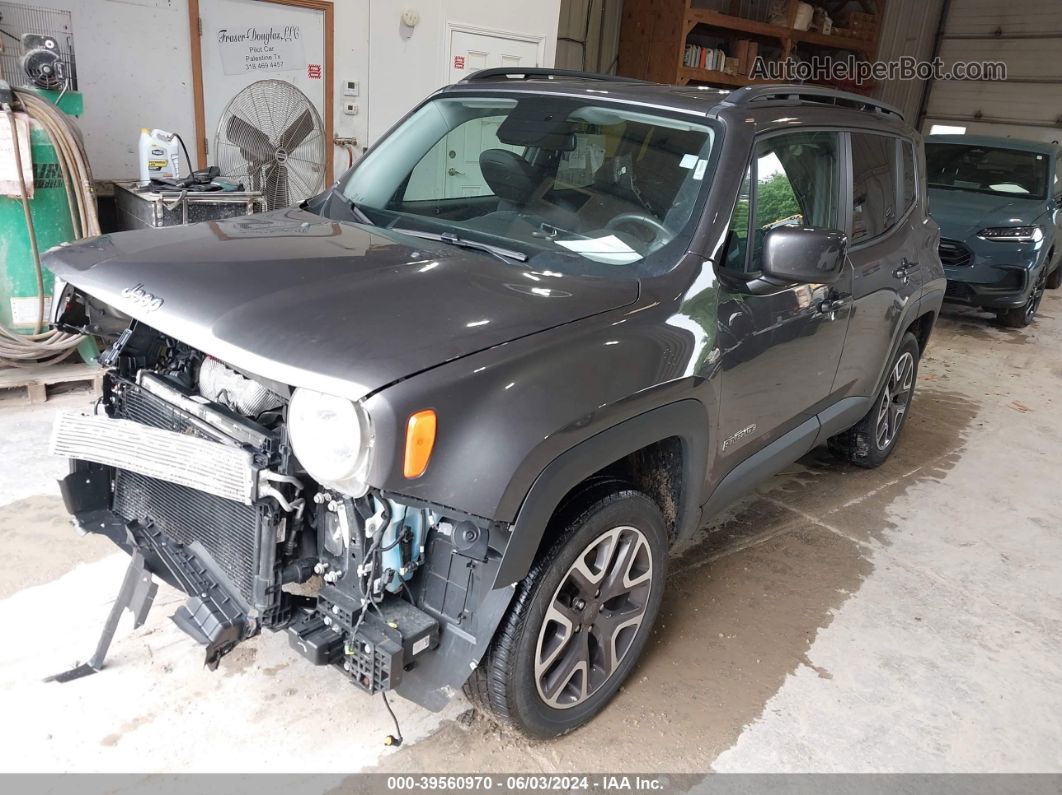 2017 Jeep Renegade Latitude 4x4 Gray vin: ZACCJBBBXHPE51740