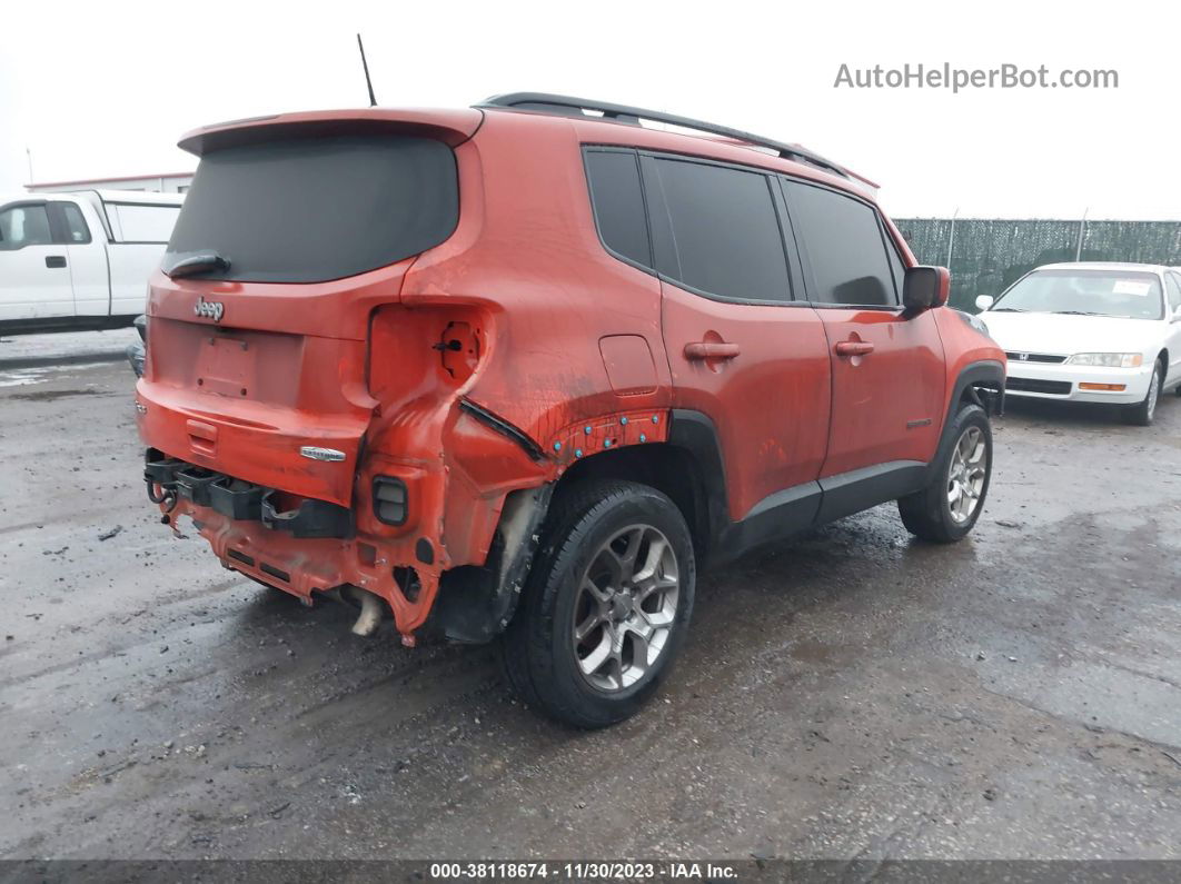 2018 Jeep Renegade Latitude 4x4 Orange vin: ZACCJBBBXJPH23760