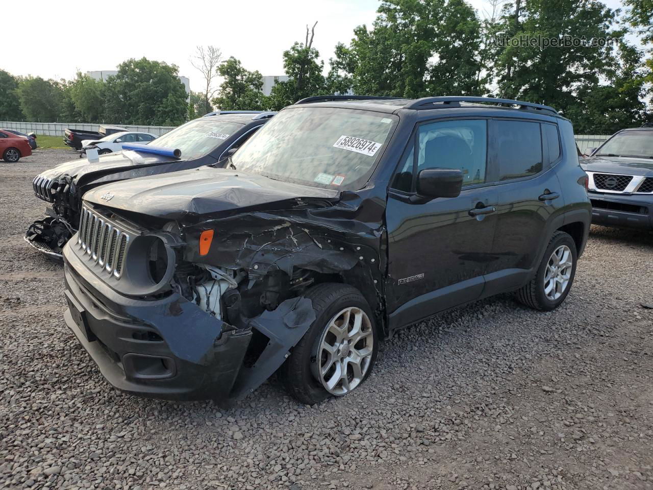 2015 Jeep Renegade Latitude Black vin: ZACCJBBT0FPB61211