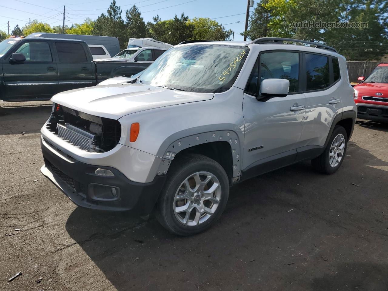 2015 Jeep Renegade Latitude Silver vin: ZACCJBBT0FPB62390