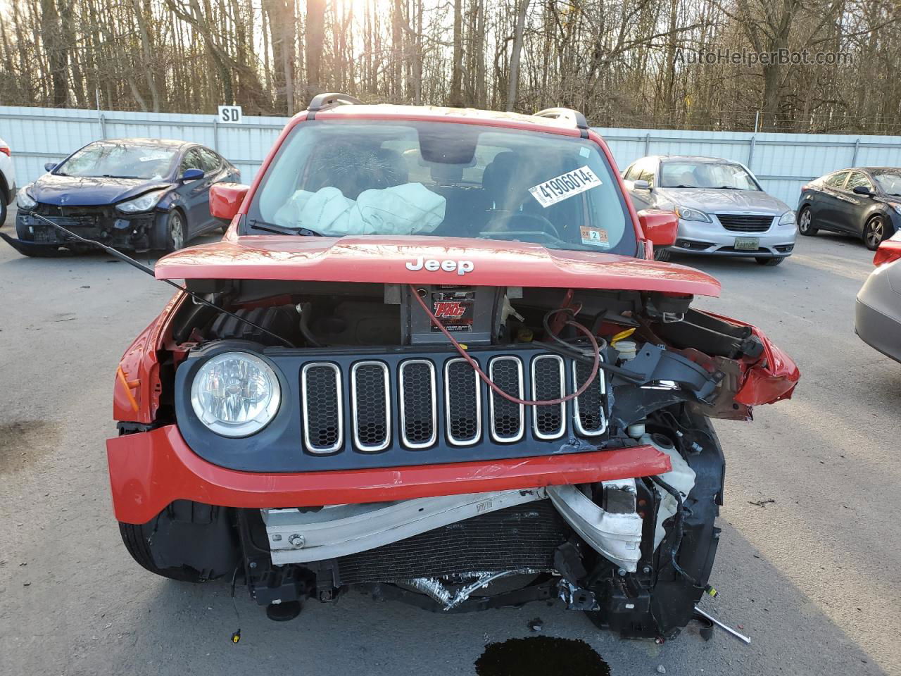 2015 Jeep Renegade Latitude Red vin: ZACCJBBT0FPB62603