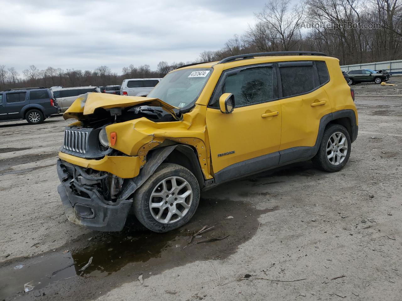 2015 Jeep Renegade Latitude Yellow vin: ZACCJBBT0FPB63980