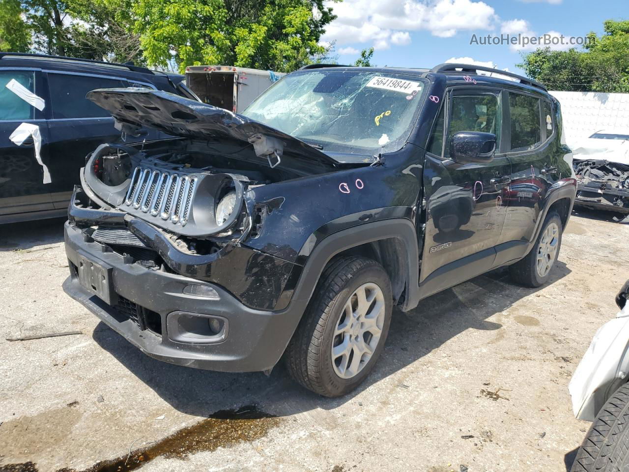 2015 Jeep Renegade Latitude Black vin: ZACCJBBT0FPB67202