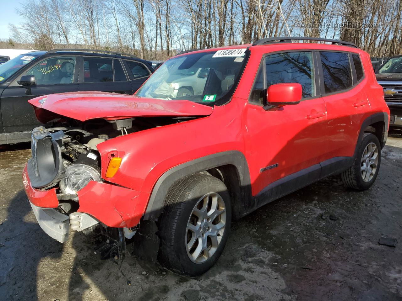 2015 Jeep Renegade Latitude Red vin: ZACCJBBT0FPB72347