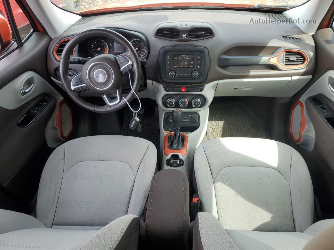 2015 Jeep Renegade Latitude Orange vin: ZACCJBBT0FPB76132