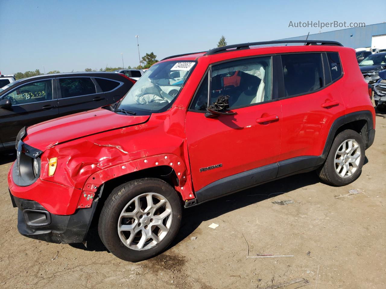 2015 Jeep Renegade Latitude Red vin: ZACCJBBT0FPB80533