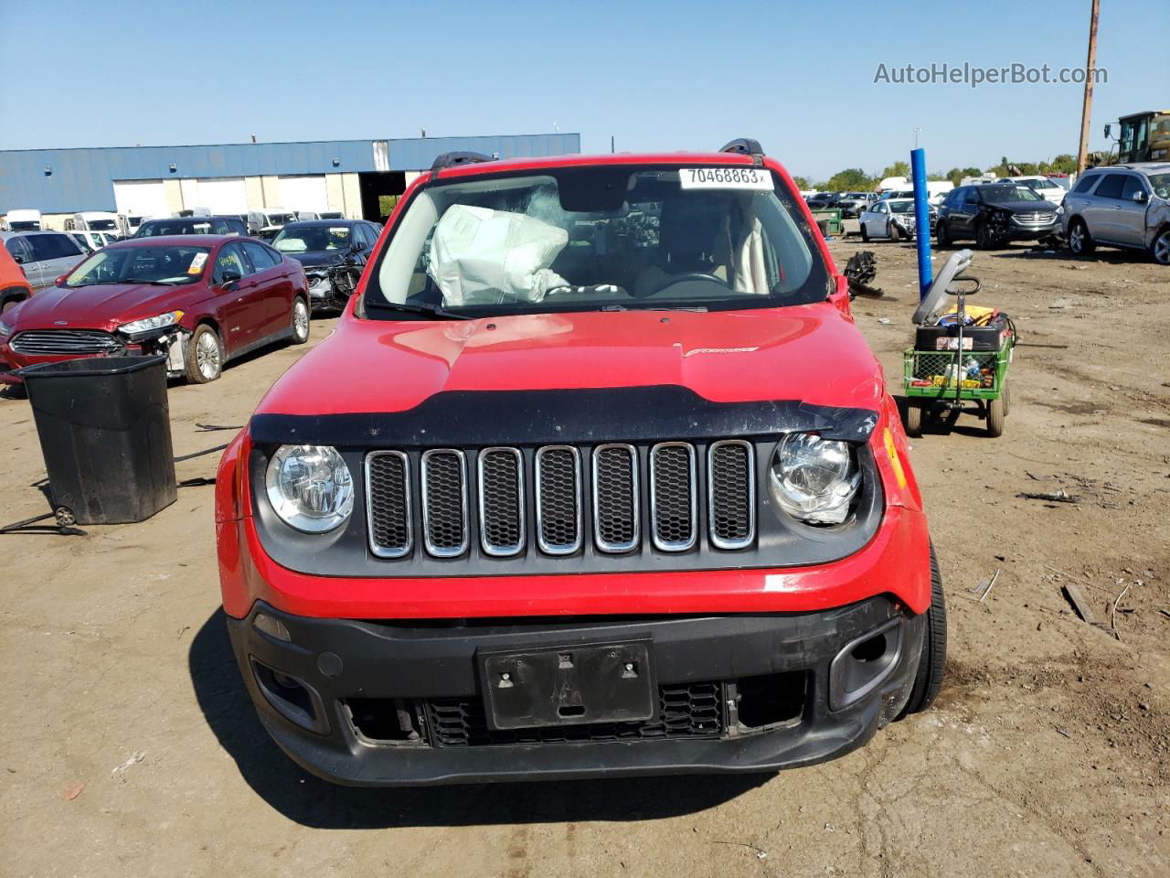 2015 Jeep Renegade Latitude Red vin: ZACCJBBT0FPB80533