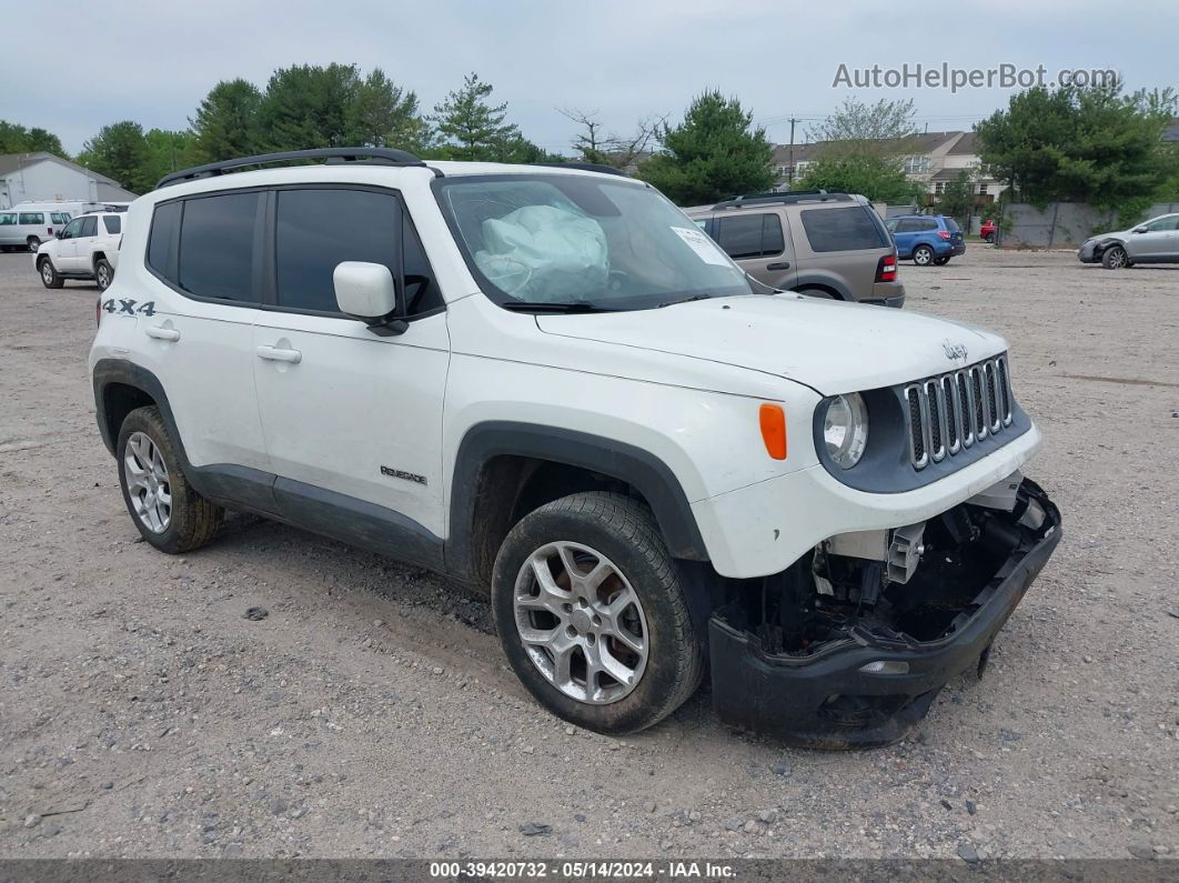 2015 Jeep Renegade Latitude White vin: ZACCJBBT7FPB94445