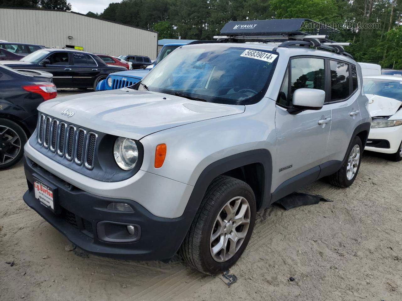 2015 Jeep Renegade Latitude Silver vin: ZACCJBBT8FPB40183