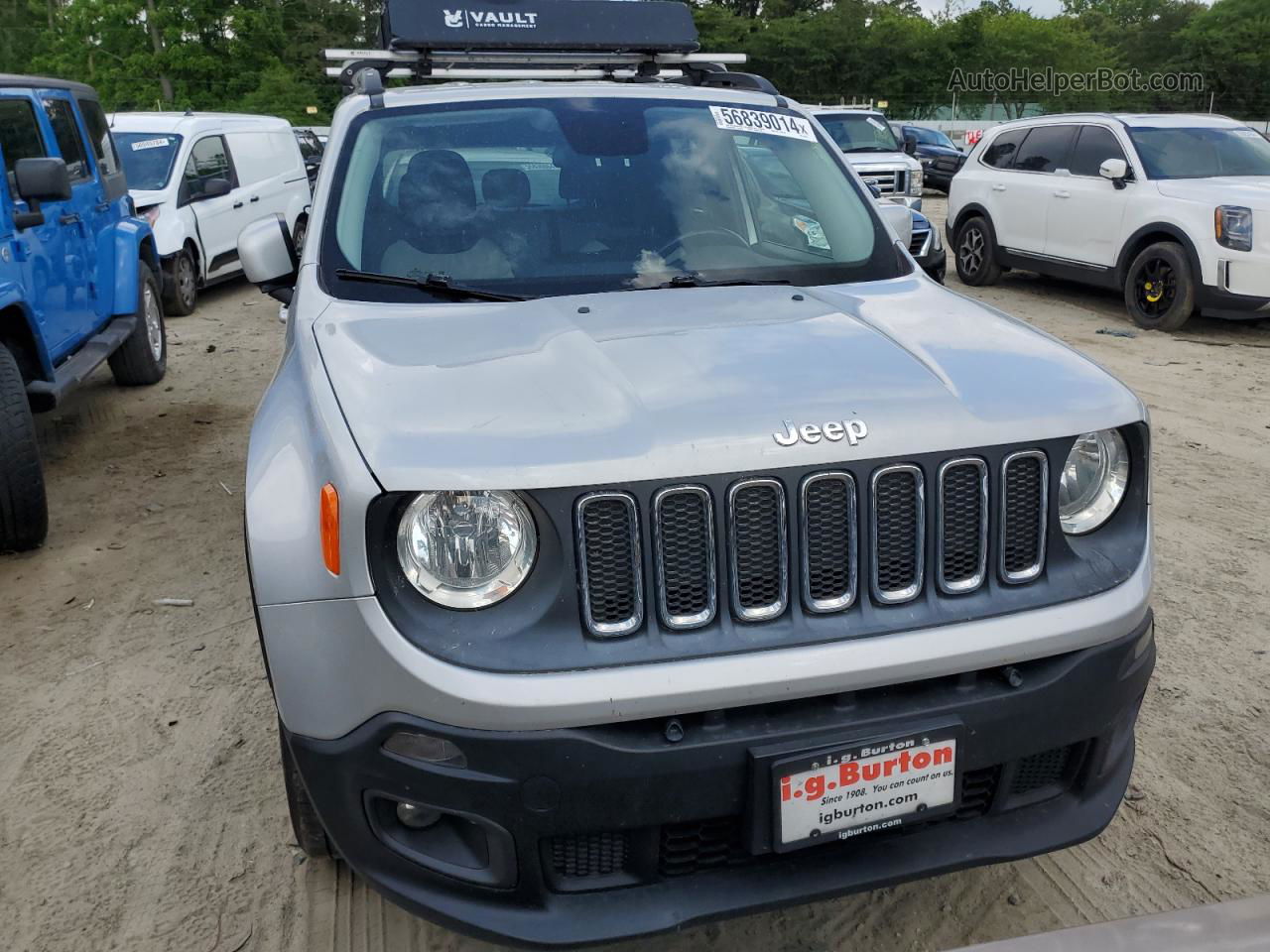 2015 Jeep Renegade Latitude Silver vin: ZACCJBBT8FPB40183