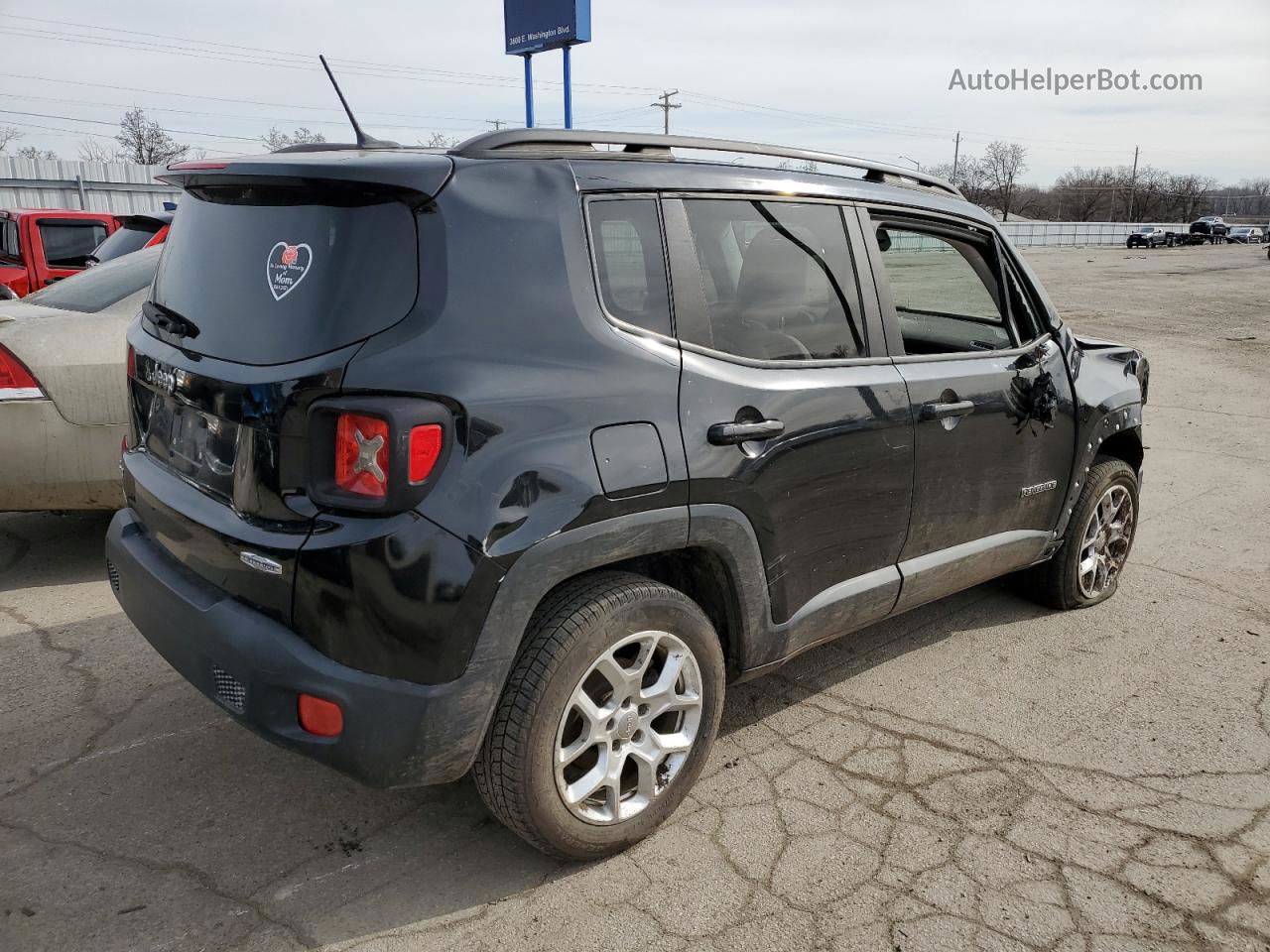 2015 Jeep Renegade Latitude Black vin: ZACCJBBT8FPB88637