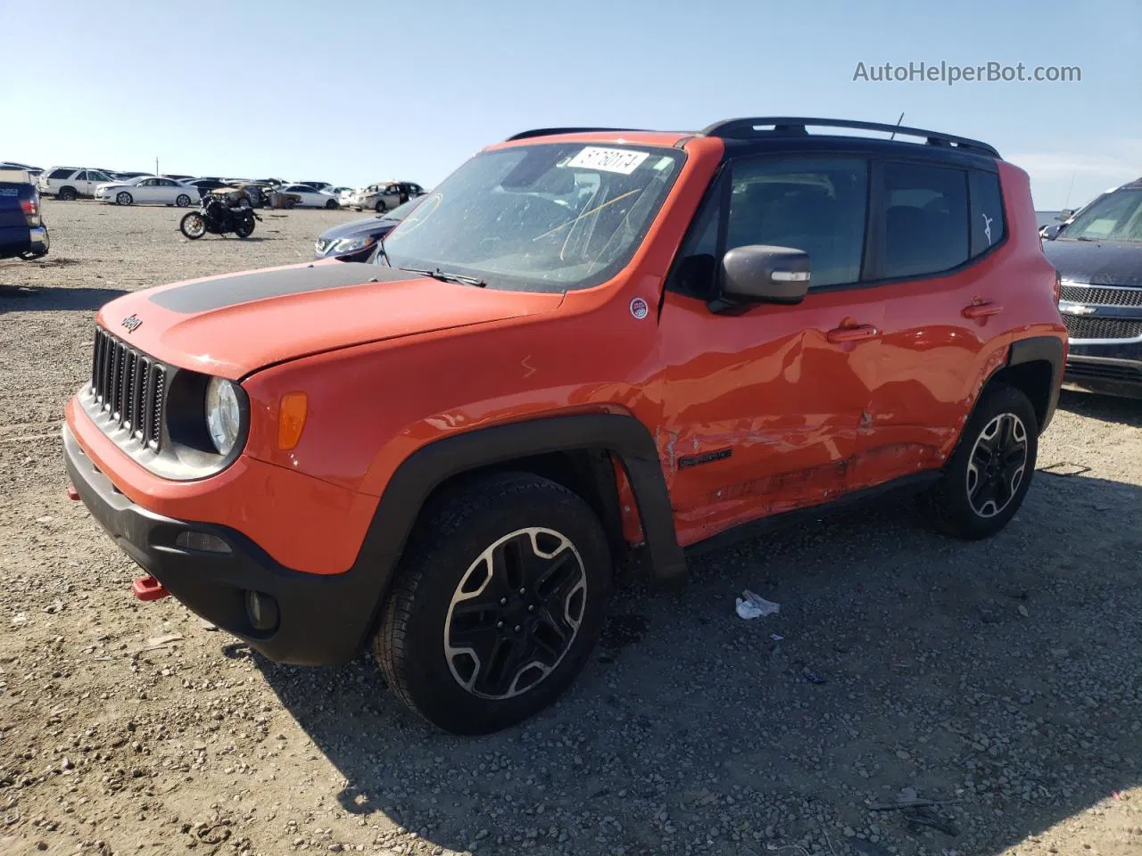 2017 Jeep Renegade Trailhawk Оранжевый vin: ZACCJBCB0HPF58522