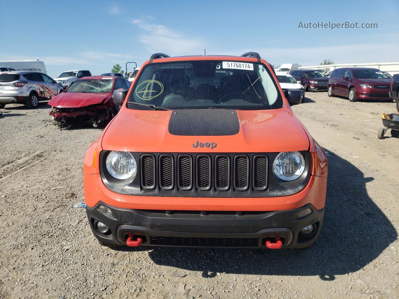 2017 Jeep Renegade Trailhawk Orange vin: ZACCJBCB0HPF58522