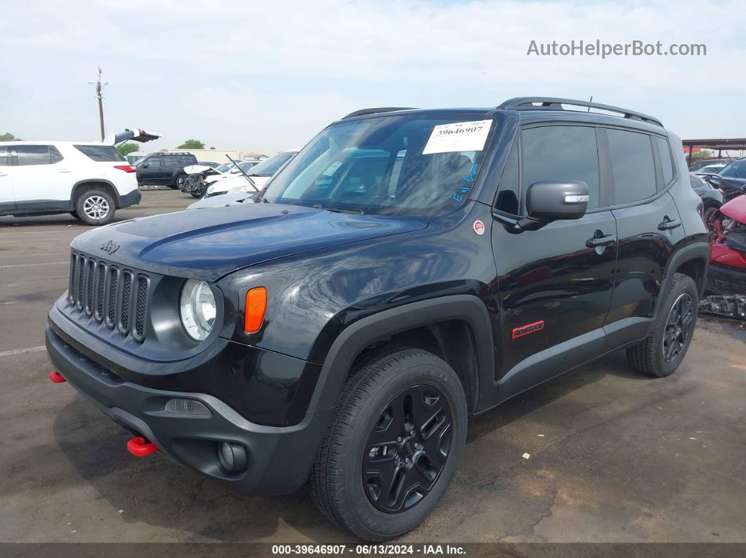 2018 Jeep Renegade Trailhawk 4x4 Black vin: ZACCJBCB0JPJ02118