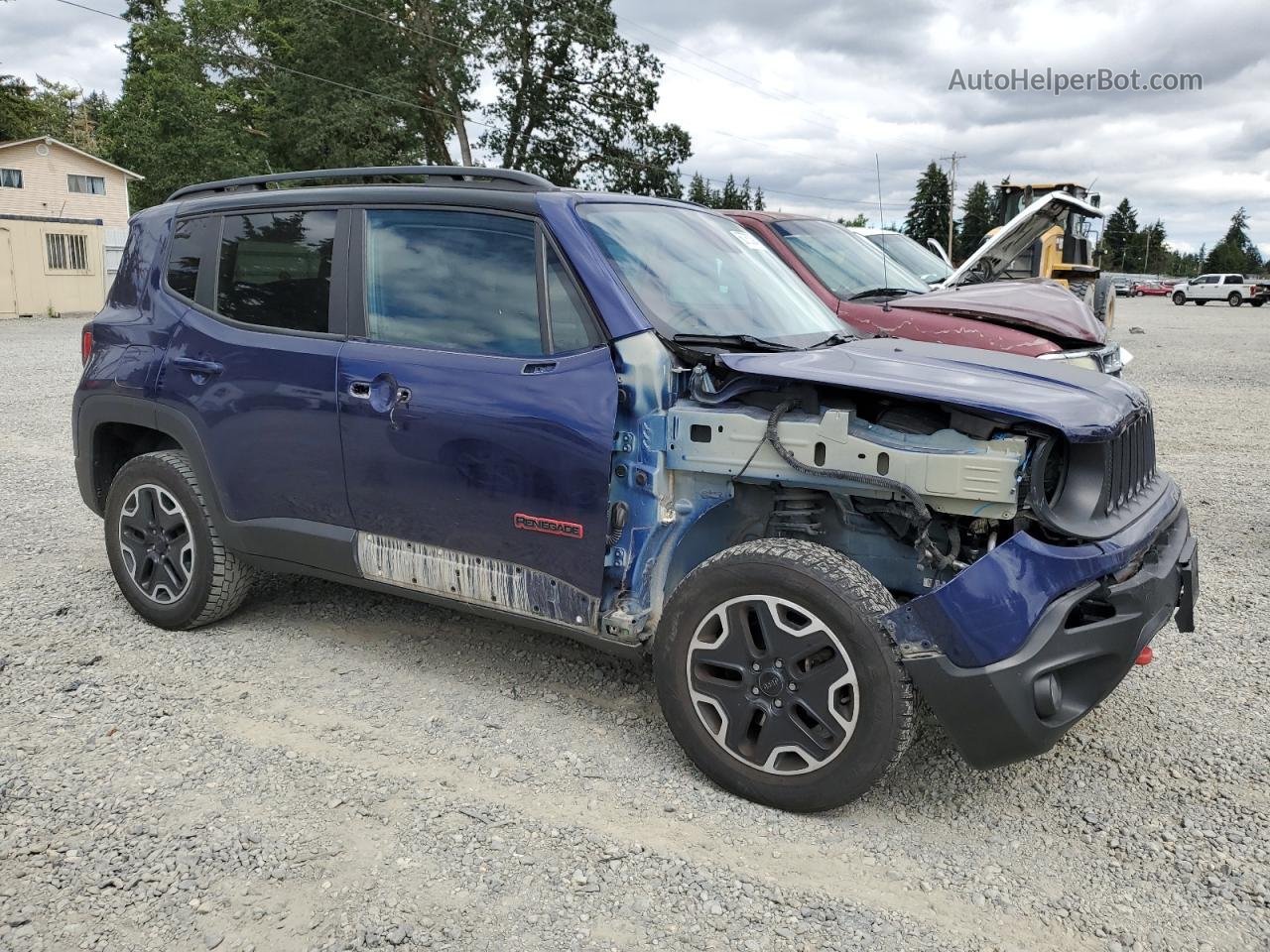 2017 Jeep Renegade Trailhawk Синий vin: ZACCJBCB1HPF39946