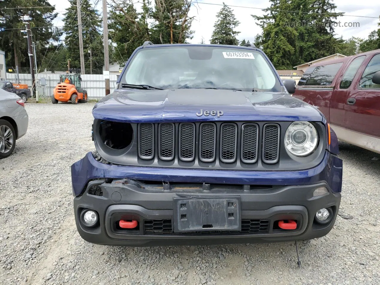 2017 Jeep Renegade Trailhawk Синий vin: ZACCJBCB1HPF39946