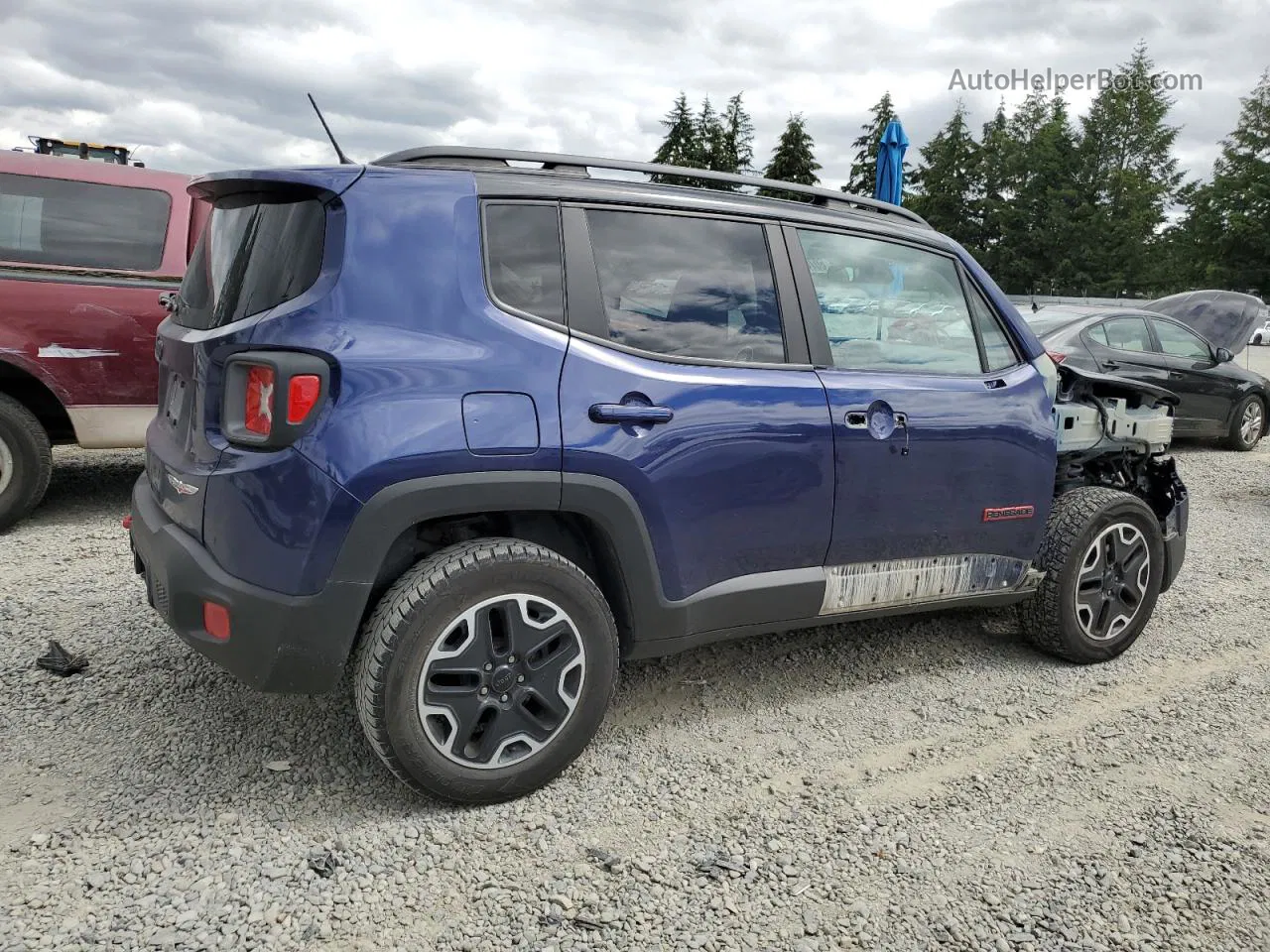 2017 Jeep Renegade Trailhawk Синий vin: ZACCJBCB1HPF39946