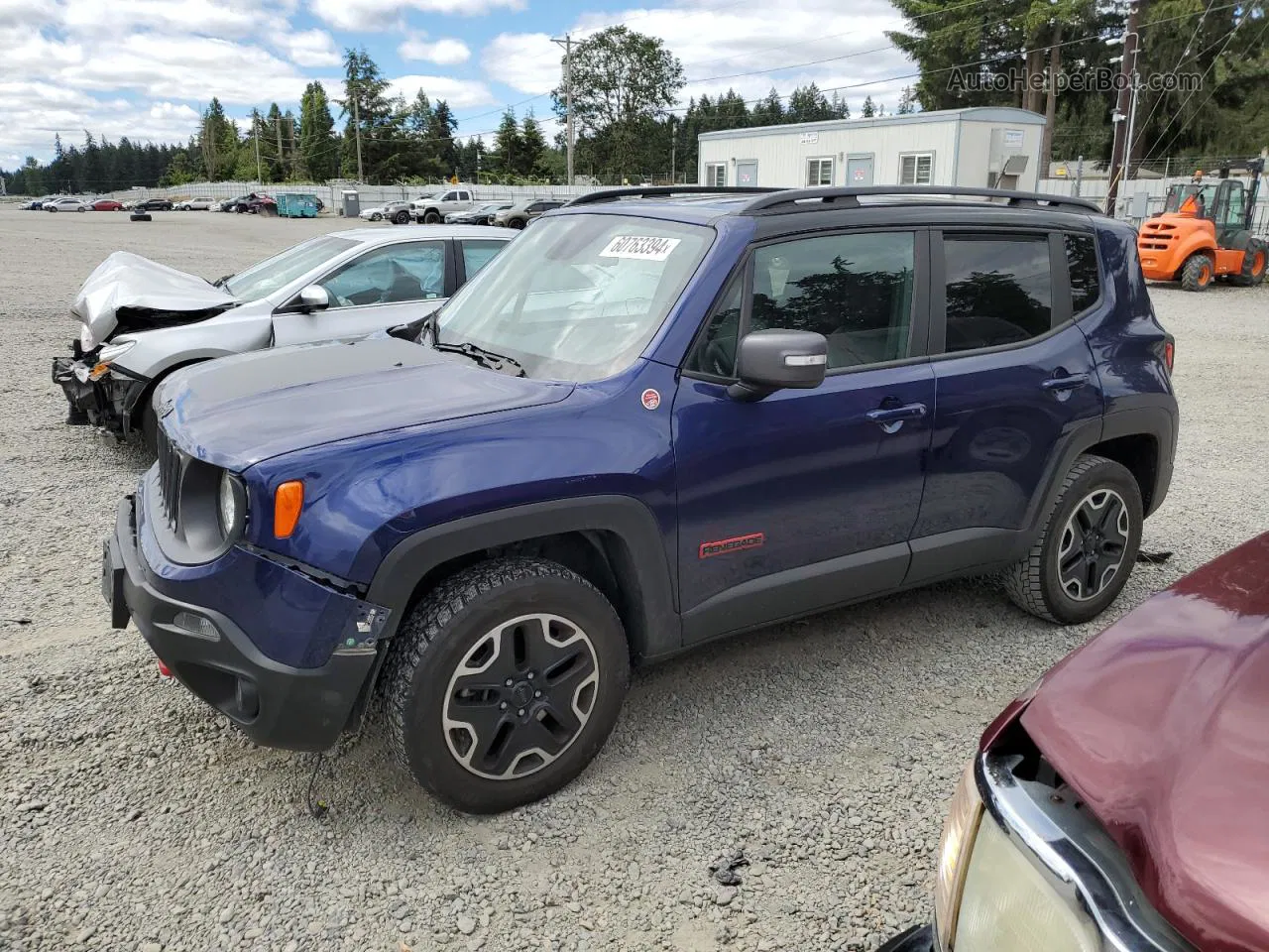 2017 Jeep Renegade Trailhawk Blue vin: ZACCJBCB1HPF39946