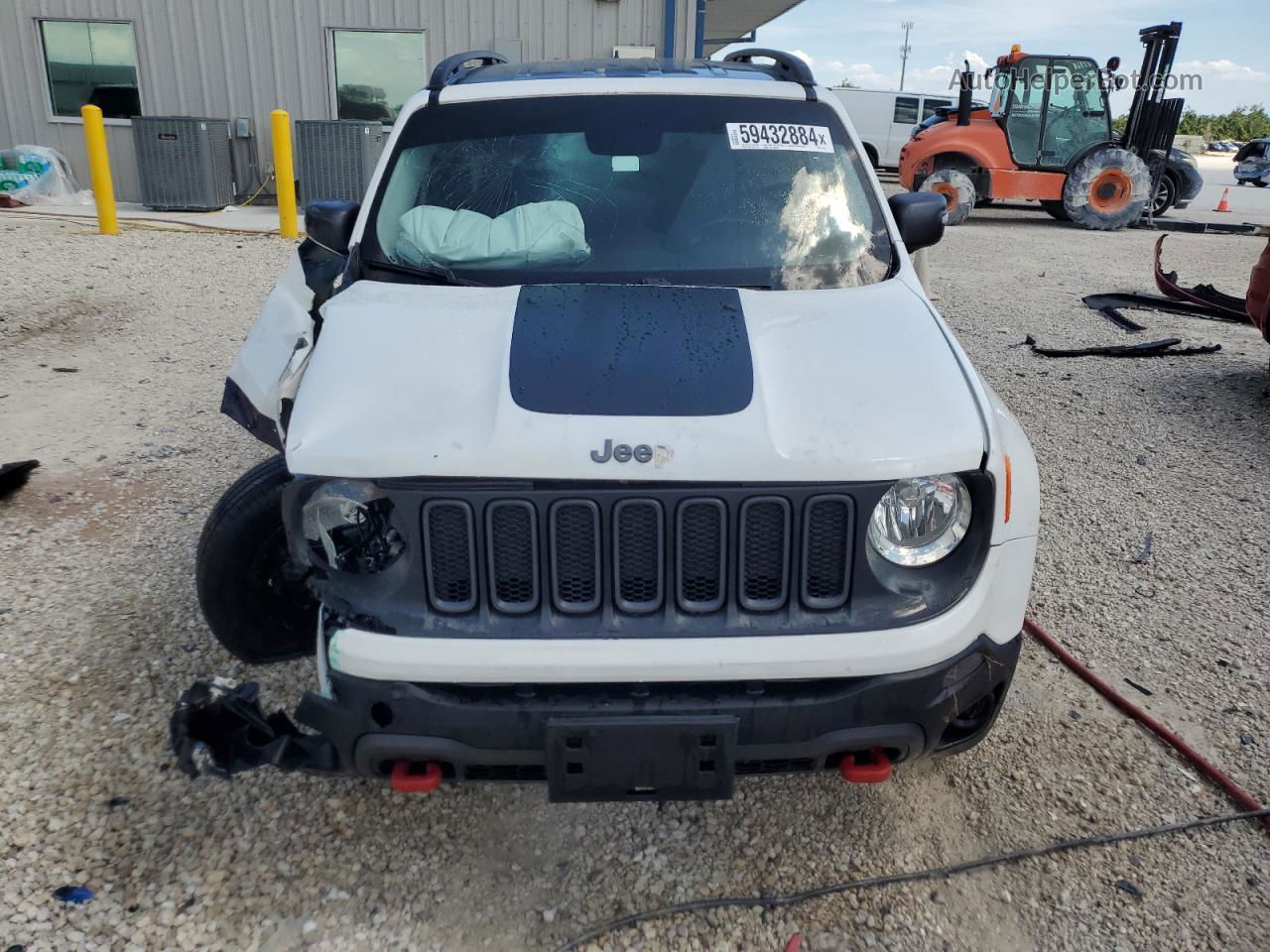 2017 Jeep Renegade Trailhawk White vin: ZACCJBCB2HPF18474