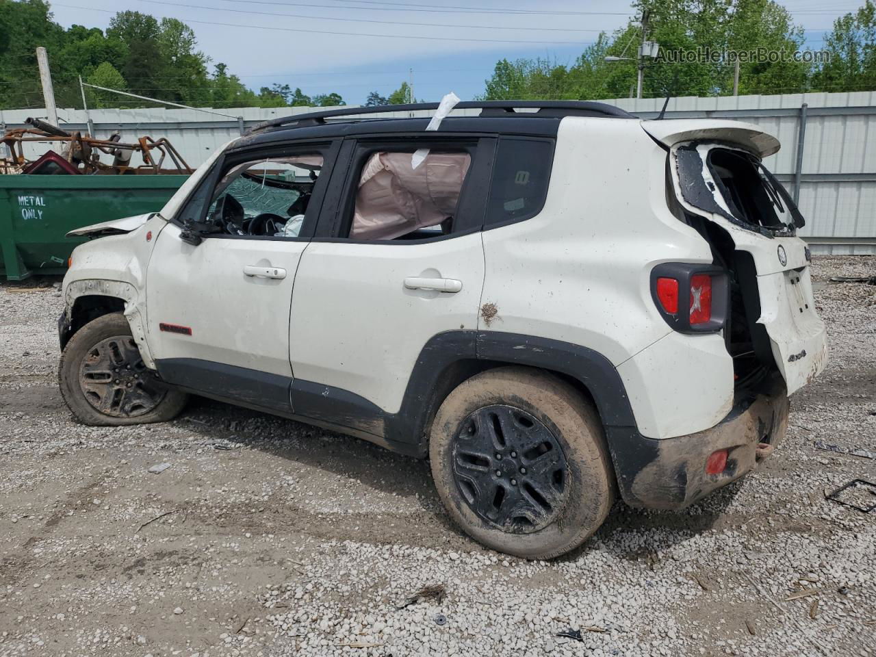 2018 Jeep Renegade Trailhawk White vin: ZACCJBCB2JPH37411