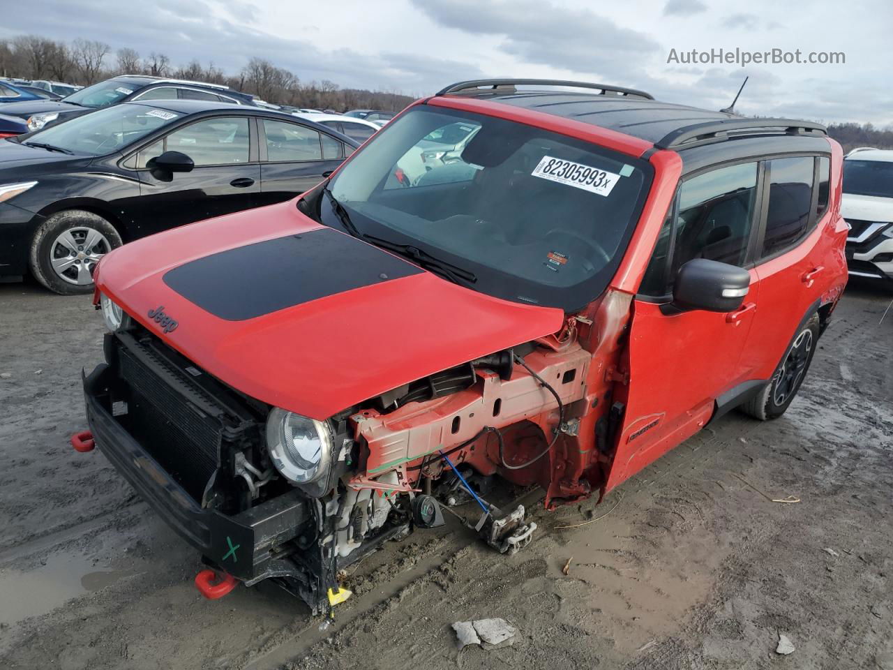 2017 Jeep Renegade Trailhawk Красный vin: ZACCJBCB3HPF39317