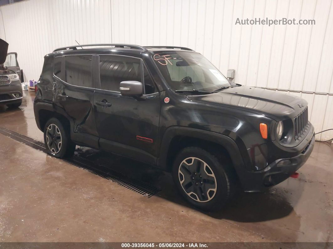 2017 Jeep Renegade Trailhawk 4x4 Black vin: ZACCJBCB4HPF46213